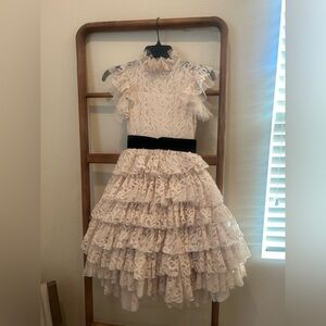 Joyfolie Lace Dress in White